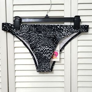 NWT XL Island Love Black Galaxy Banded Bikini Bottom